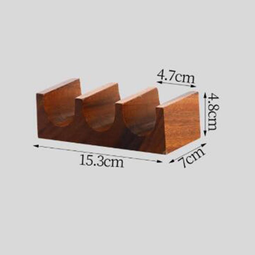 Wooden Tacos Holder Serving Platter Divider Sushi Display Walnut Wooden Sushi Tray for Gathering Party Desktop Kitchen Table