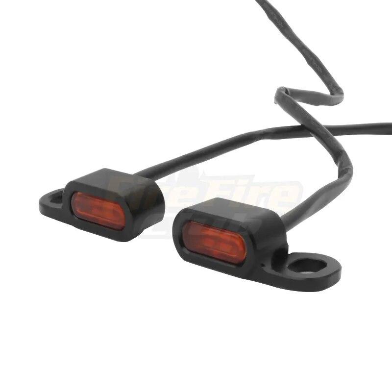 Motorcycle LED Turn Signal Indicator Light Mini Running Lamp For Harley Touring Street Glide 14-21 Softail 16-17