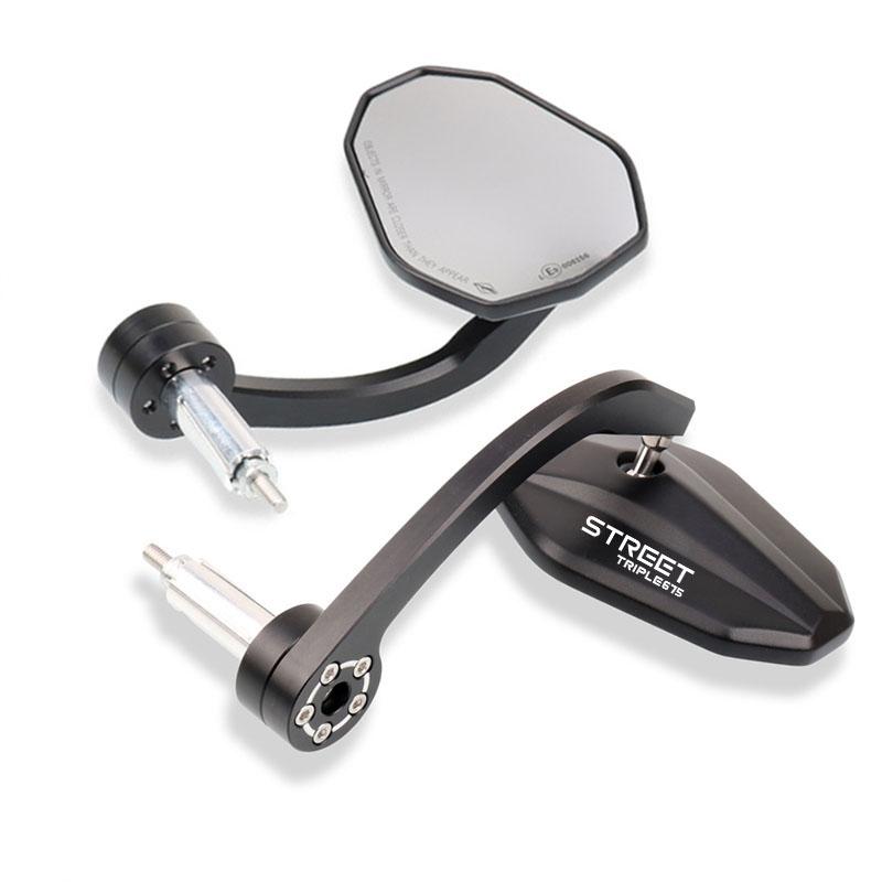 Fit For Street Triple 675 765 Street Triple R/S Speed Triple Street 675 1050 Motorcycle 7/8" 22mm Handle Bar End Rearview Mirror