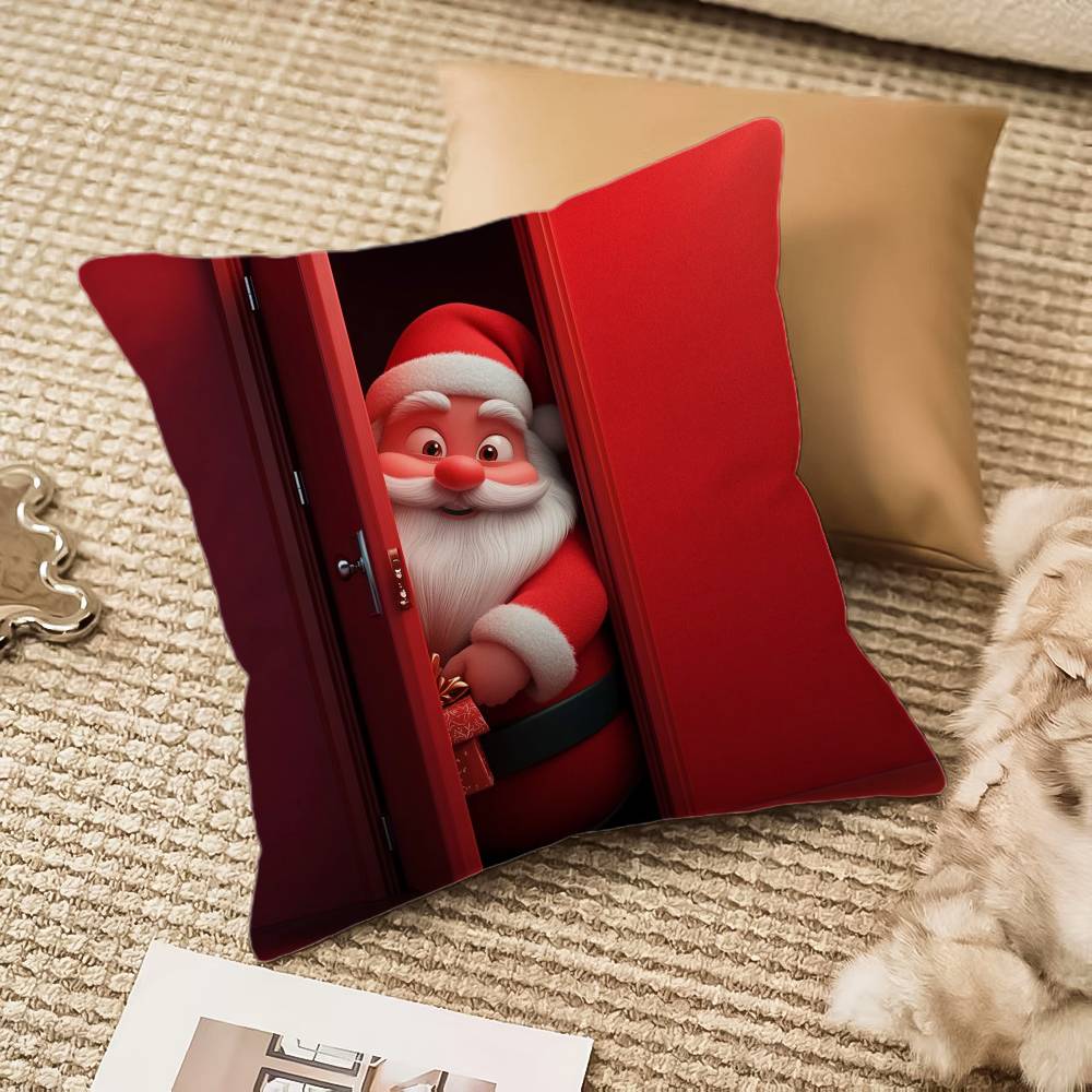 Weihnachtsmann Kissenbezug Hausstaubmilbenabweisend Unsichtbarer Reißverschluss Sofa Bett