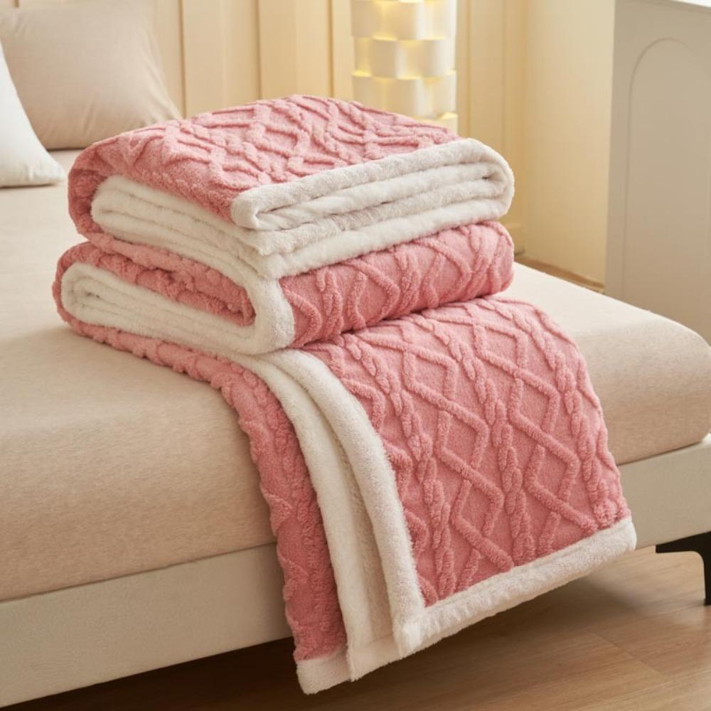 Thickened Plush Blanket Warm Nap Blanket Multi Functional Double Layer Fleece Blanket Dormitory