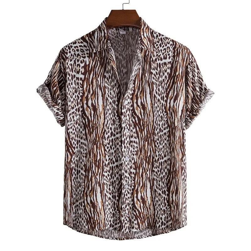 Moda Estiva Camicia da Uomo Casual Manica Corta Moda Versatile