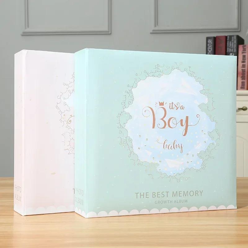 Writable 6 Inch Photo Album Baby Growth Record 200pcs Large Capacity Paper Core Bag Souvenir Collection Home Decor Memory Book