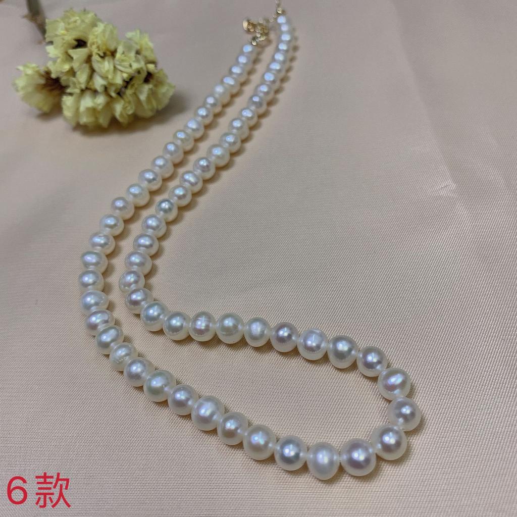 Barocke natürliche kleine Reiskorn Süßwasserperlenkette weiblich Nischenmarke speziell geformte unregelmäßige Perle Schlüsselbeinkette weiblich