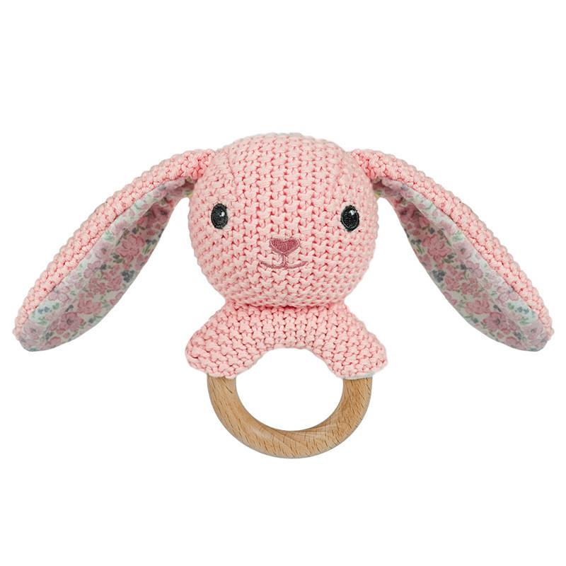 Baby Toy Collection Of Knitted Animal Rattles With Soft Plush Fabric For Infant Sensory Stimulation