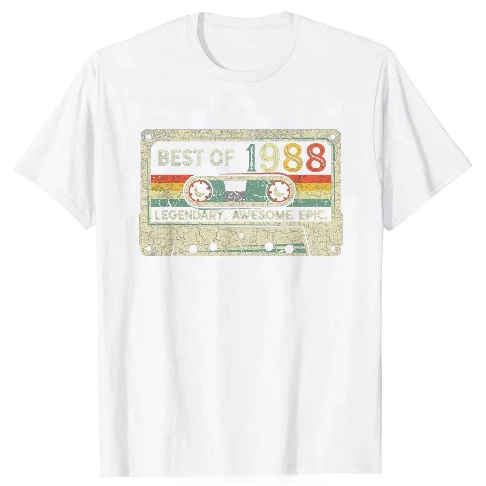

Vintage Born In 1983 And 1988 Tshirt Men Birthday Gift Short Sleeve Level 40 Unlocked T Shirt Summer Tops Tees Tshirt S