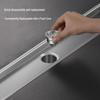 MDNG Brushed Stainless Steel Invisible Strip Floor Drain