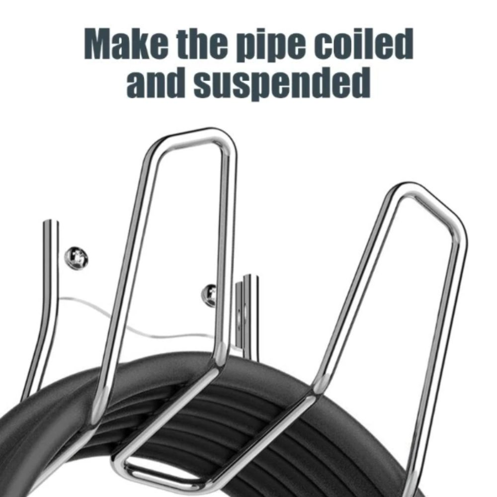 Rust-Proof Garden Storage Rack Silver Finish Garden Hose Hanger Water Pipe Organization  Garden Use
