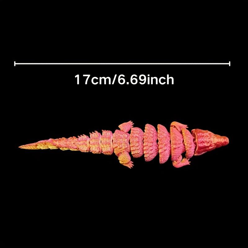 3Pc [Crocodile Model] | Colorful 3D Printed Plastic Decorations For Home, Office Or Car (Random Colors)
