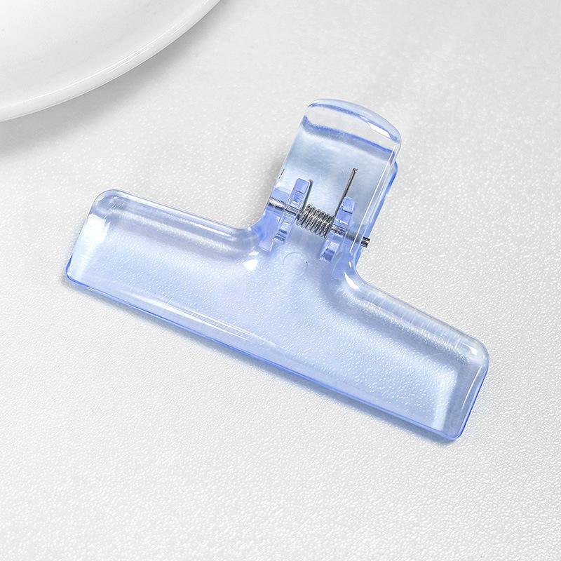 1pc Creative Simple Transparent Acrylic Clip Office Supplies Bill Folder Learn Stationery Long Tail Pocket Folder
