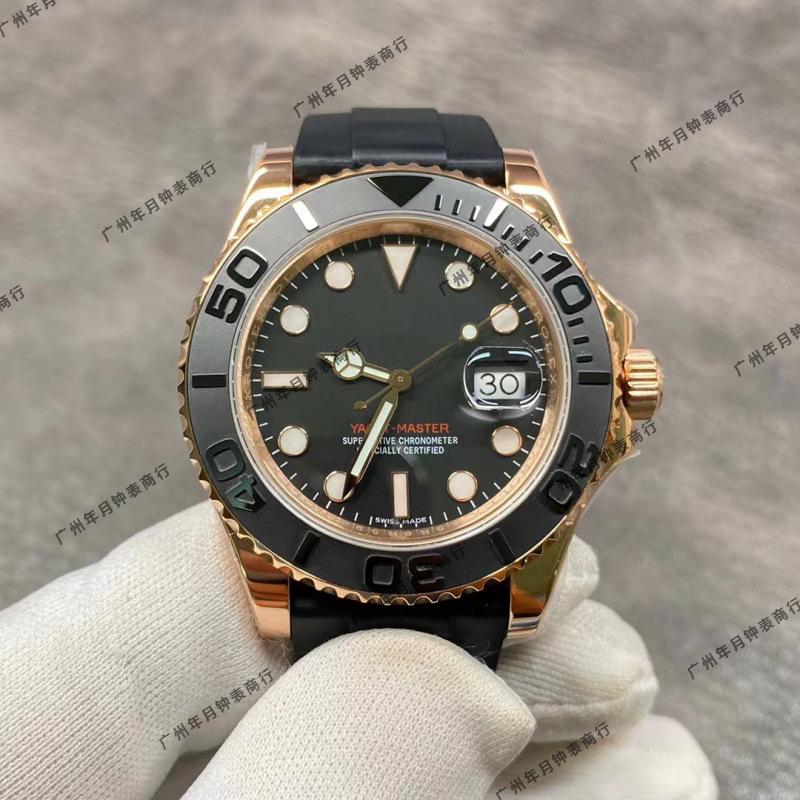 Rolex Yacht-Master 126622 Grå Lyser Upp Kalender Mekanisk Klocka med Gummiband - Vattentåligt Sportur