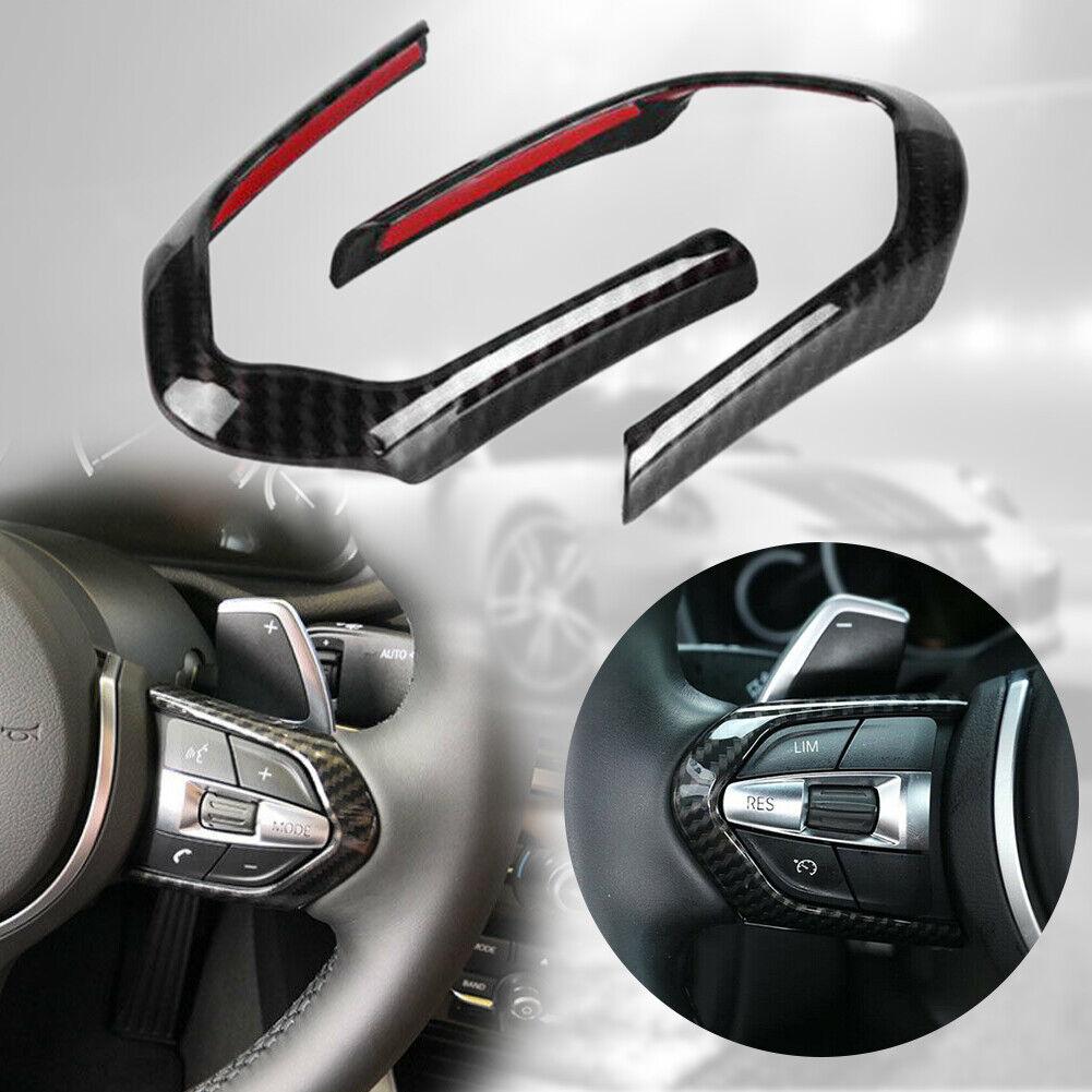 Carbon Fiber Steering Wheel Button Cover Trim Suitable For BMW F10 F20 F22 F30 F32 F36 F12 F15 F16 F25 F26