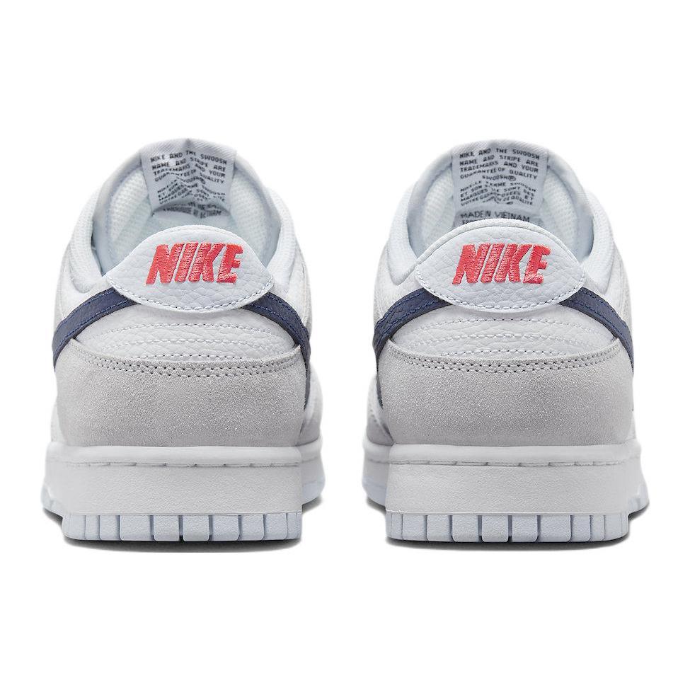 New Nike Dunk Low White Grey Navy Aqua Mini Swoosh FJ4227-001
