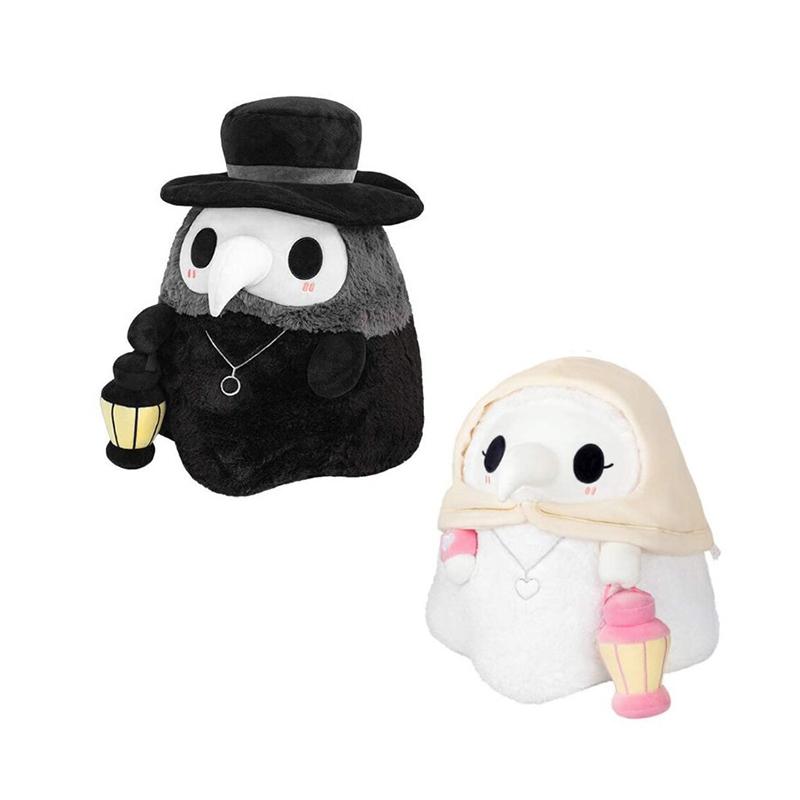 Nieuwe 20cm Cartoon Dier Kraai Dokter Knuffel Pluche Speelgoed Halloween Dokter Feest Prom Rekwisieten Lichtgevend Pluche Speelgoed Cadeaus