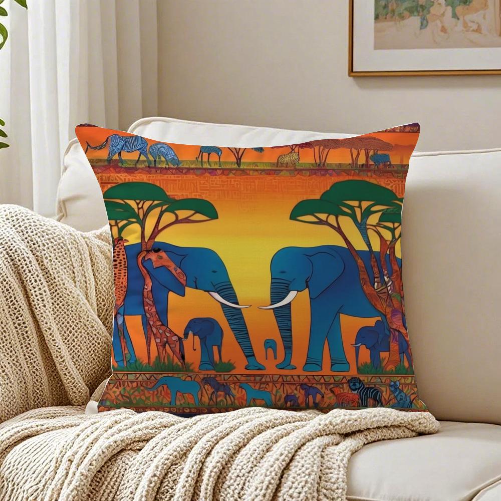 Abstract Painting African Living Cushion Cover Pillowcase Antidustmite Living Room Sofa Decor Cushion Room