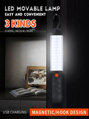 Akumulatorowa lampa robocza LED z magnetyczną podstawą, wodoodporna, 3 tryby, latarka LED, lampa inspekcyjna do naprawy samochodu, użytku domowego na zewnątrz