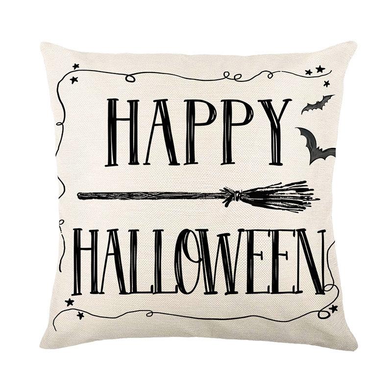 New Halloween Pillow Cover Linen Home Sofa Living Room Ornament Simple Pillow Cover Premium Durable Quality Useful