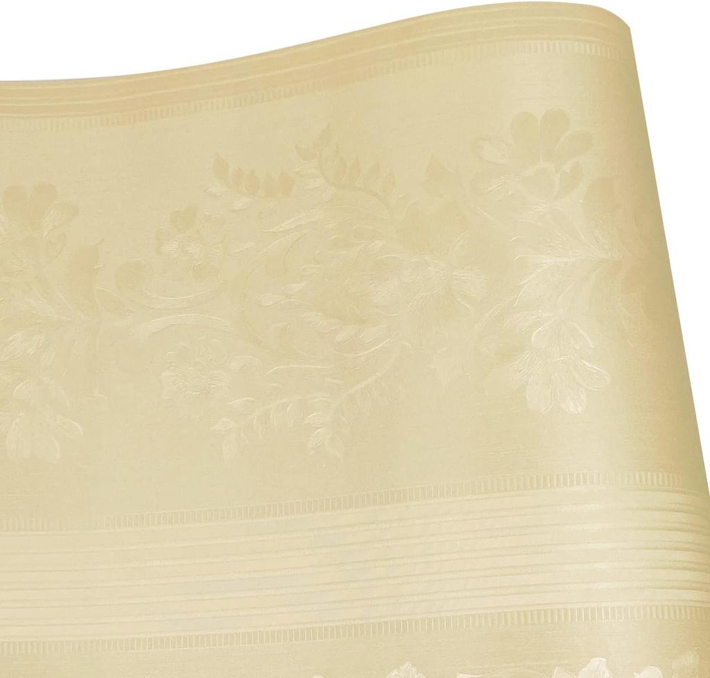 Yellow Floral Peel and Stick Wallpaper Striped Self Adhesive Wallpaper Damask Removable Contact Paper for Drawer Liner Cabinets