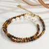 Retro Yellow Tiger Eye & Pearl Beaded Necklace - Exquisite Trendy Choker for Women