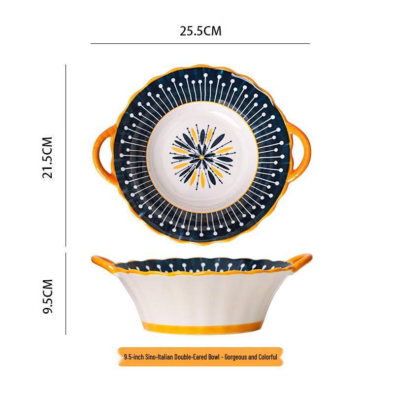 Jingbaodi Japanese Style Ceramic Noodle Bowl Set