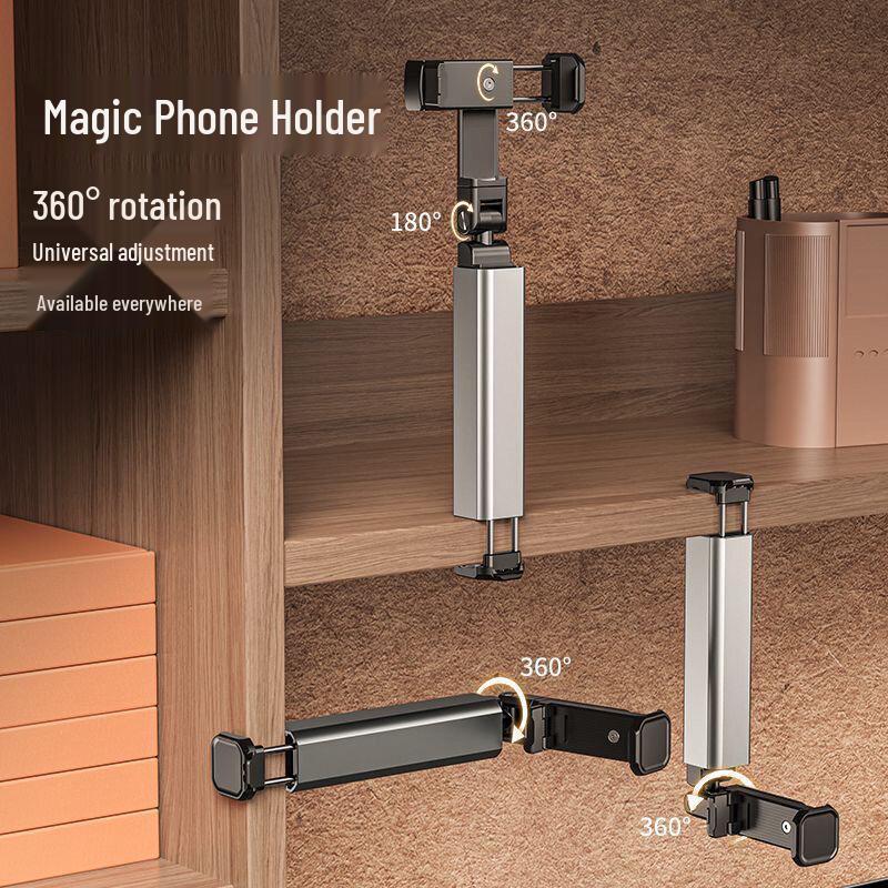 Universal Portable Folding Magnetic Phone Holder for Travel and Desktop Use
