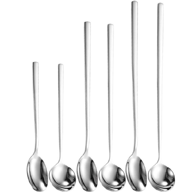 Pack of 6 Essential Spoon Set 304Stainless Steel Mixing Spoon Kitchen Spoons