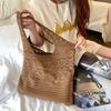 New Spring and Summer Hollow Knitted Handbag Women's Shoulder Large-capacity Tote Bag Lazy Slack Bag