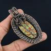 Unakite Pendant, 999 Copper Wire Wrapped Jewelry, Gemstone Jewelry Pendant, Handmade Wedding Gift Jewelry