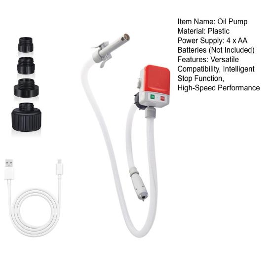 Oil Pump Set with 4 Adapters Automatic Stop Function 2.4 GPM Flow