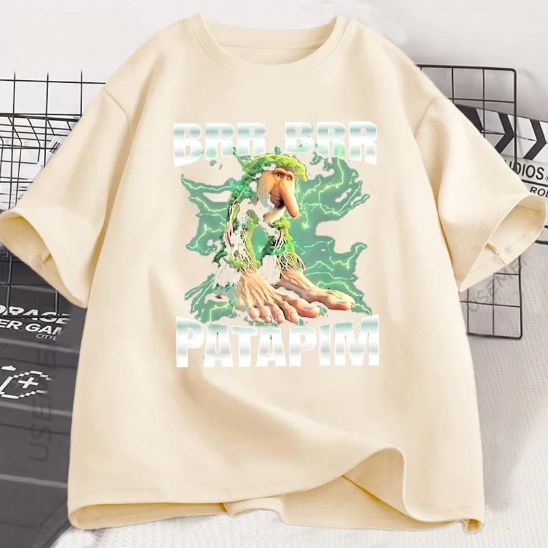 BrrBrr Patapin T-shirt Italian Brainrot T Shirt Short Sleeve Trendy T-Shirt Harajuku Tee Shirt Streetwear Unisex Tops Tee Tops