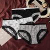 Sexy Transparent Lace Flower Panties New Fashion Middle Waist Bowknot Mesh Underwear for Women Lingerie