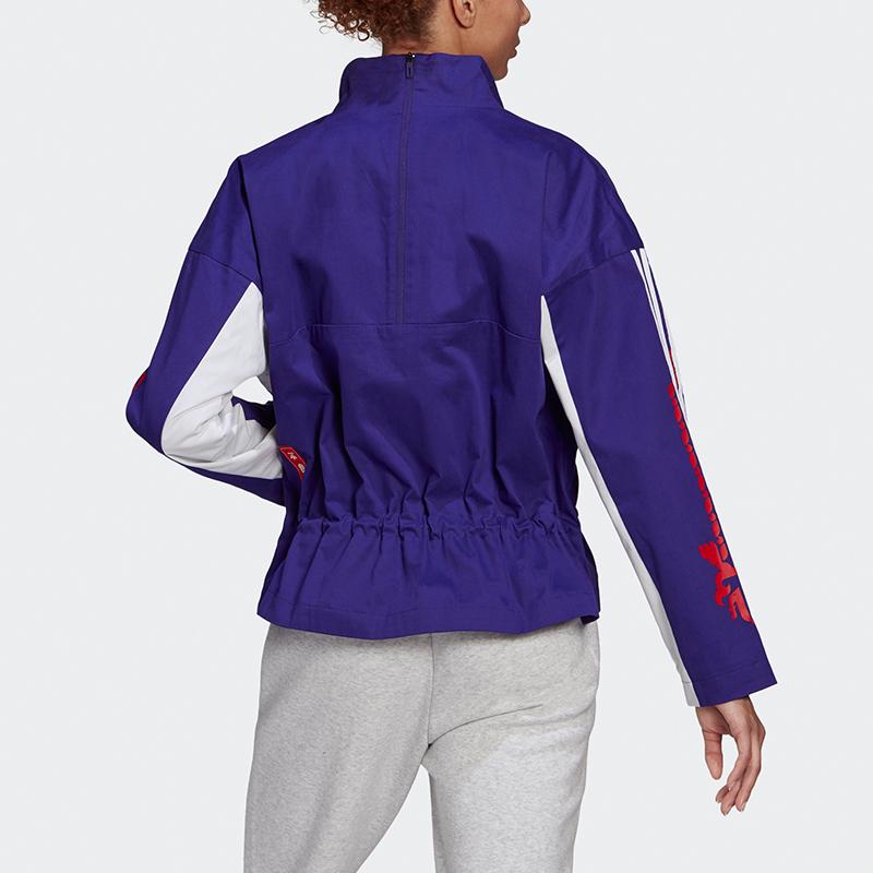 Adidas CNY 1/2-Zip Stripe Print Sports Jacket Women Outerwear College-Purple GS2401