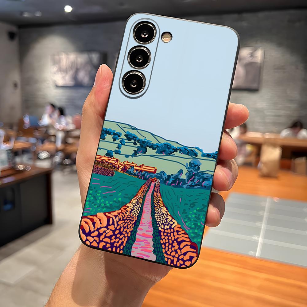 Coque de téléphone Impression d'art David Hockney Pour S23 Samsung S25 S26 S24 Ultra S22 S20 Fe S21 Plus A16 A54 A34 A24 A53 A13 A14 Cover