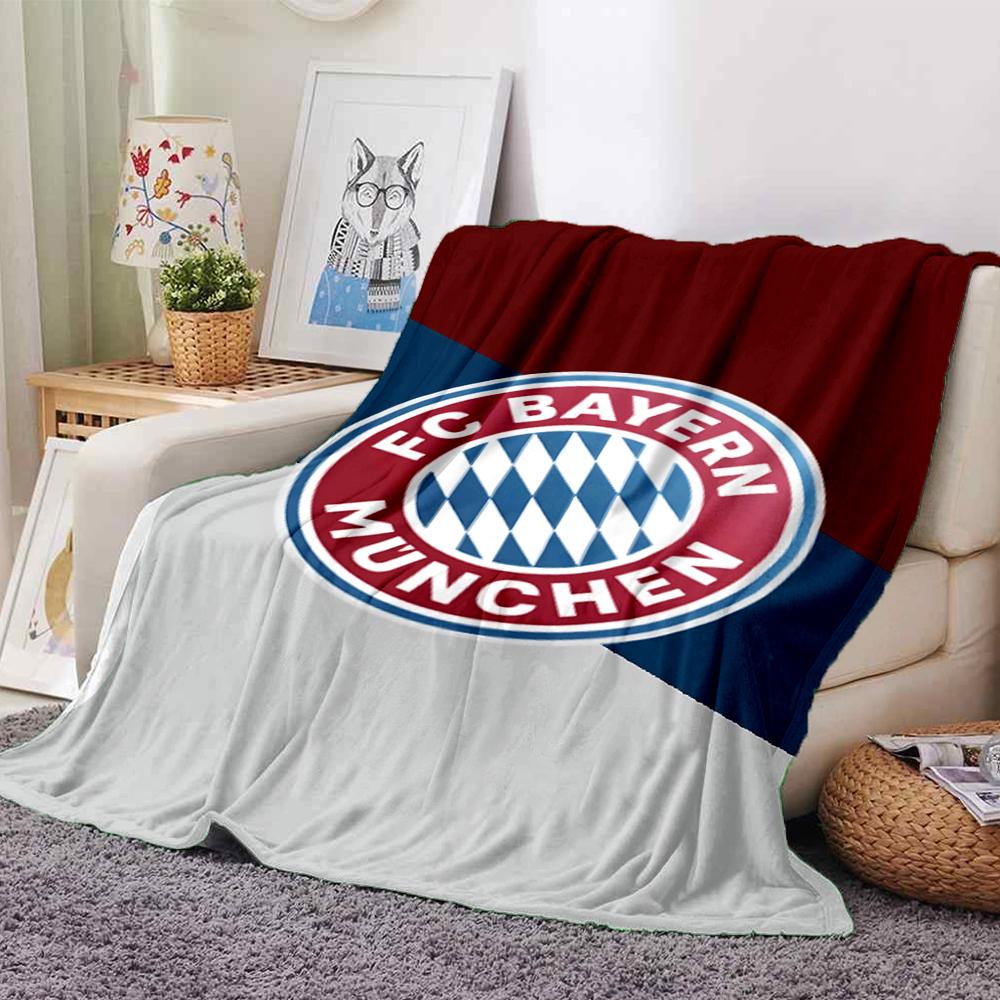 Coperte con stemma del Bayern Monaco in flanella stampata, traspiranti, calde, da divano, per casa, ufficio, copriletti 0708a118