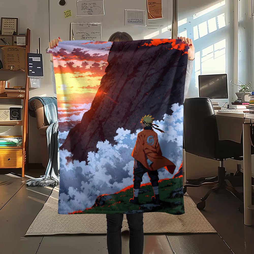 Naruto Uzumaki Flannel Blanket, High Quality Comfortable for All Seasons, Home Decor, Warmth and Comfort