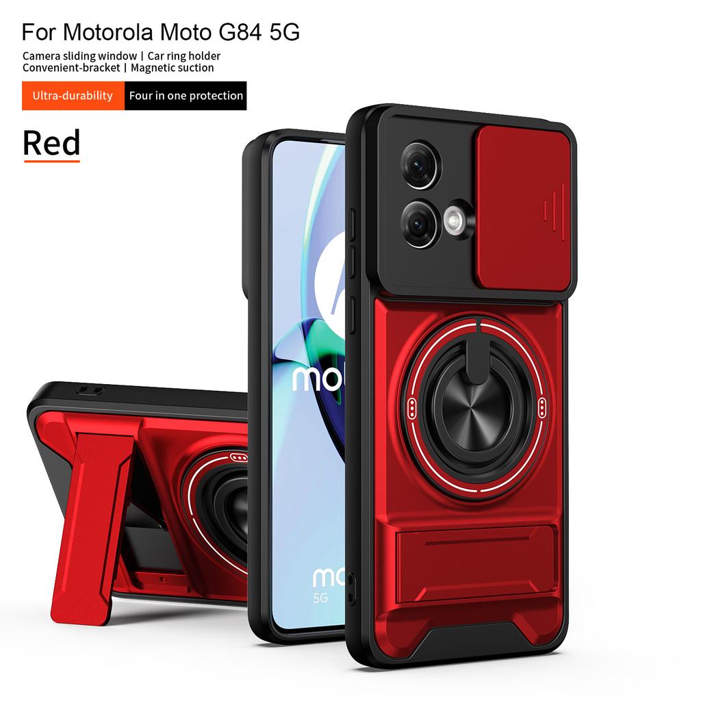 For Motorola G84 Case Moto G55 Cover Moto G56 G84 G55 Cases Magsafe Magnetic Fold Holder Military Armor Camera Protection Cover