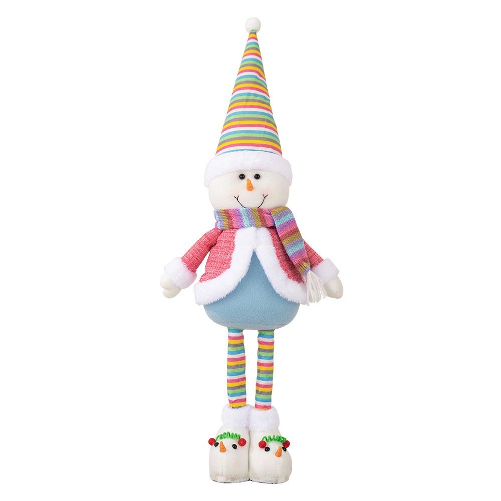 Colorful Santa Claus Snowman Retractable Doll Cute Merry Christmas Decoration  Home Decoration