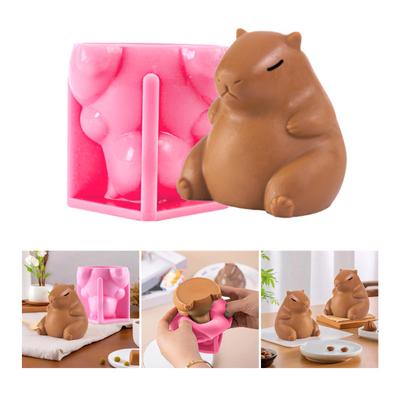 3D-Capybara-Silikonform für Kuchen, Backen, Tierform, Mousse, Schokolade, Eiscreme, flexible Formen für die Küche