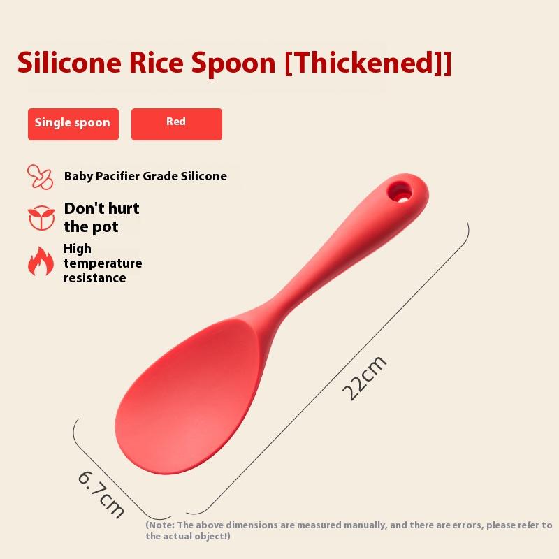 Set di Utensili da Cucina in Silicone per Alimenti Resistenti al Calore Utensili da Cucina Stoviglie Cucchiaio Spatola Cucchiaio Forato Spatola per Friggere