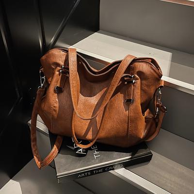 Borsa da donna elegante retrò semplice borsa tote grande capacità borsa a mano per pendolari borsa a tracolla monospalla