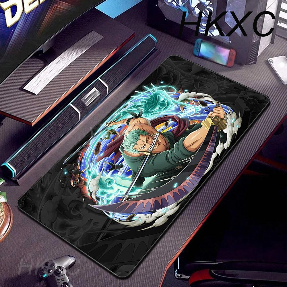 Mouse Pad PC Gamer Anime Desk Mat NonSlip Rubber Laptop One Piece Zoro Playmat for Office Computer Accessories Gaming Mousepad