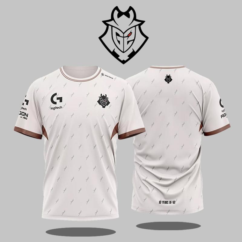 G2 Esports Club 2025 White Jersey League Of Legends CSGO Professional League Player Uniforms Fan Customized T-shirts Unisex Tops