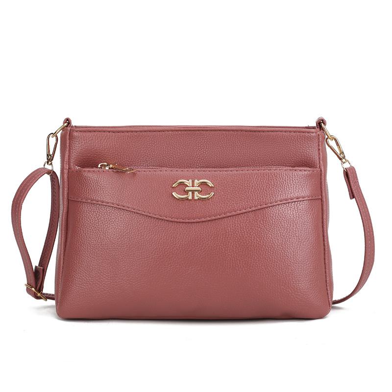 Bag Women's Night Market New Large-capacity Women's Shoulder Bag Solid Color Lychee Pattern Oblique Span Bag