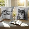 Black And White Cute Animal And Toilet Pillow Gift Home Office Decoration Pillow Bedroom Sofa Car Cushion CoverPillow Case