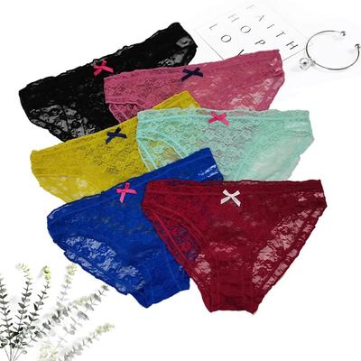 Seksi İç Giyim Kadın Şeffaf Dantel Külot Seksi Külot Knickers Külot 6 Adet / takım See Through