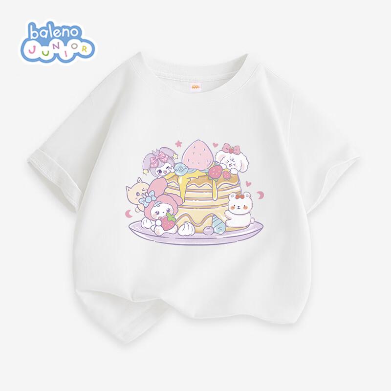 T-shirt a maniche corte con stampa di cartoni animati in cotone da bambina Baleno