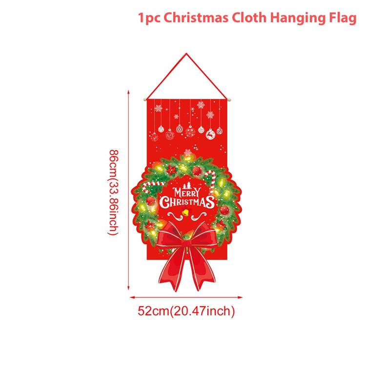 Bannière Drapeau de Noël Père Noël Arbre de Noël Bannière Décoration de Noël pour la Maison 2025 Ornements Cadeaux Noël Nouvel An