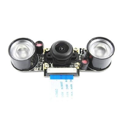 1080p Fisheye Wide Angle Camera Module 5MP Webcam 2592x1944 1080P for RPi with Night View Adjustment Focusing