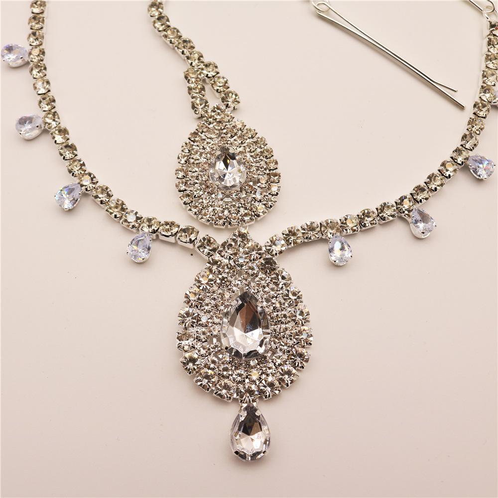 

Bohemian Wind Drill Hair Chain, Lady Full Drill Bow Chain Hair Chain