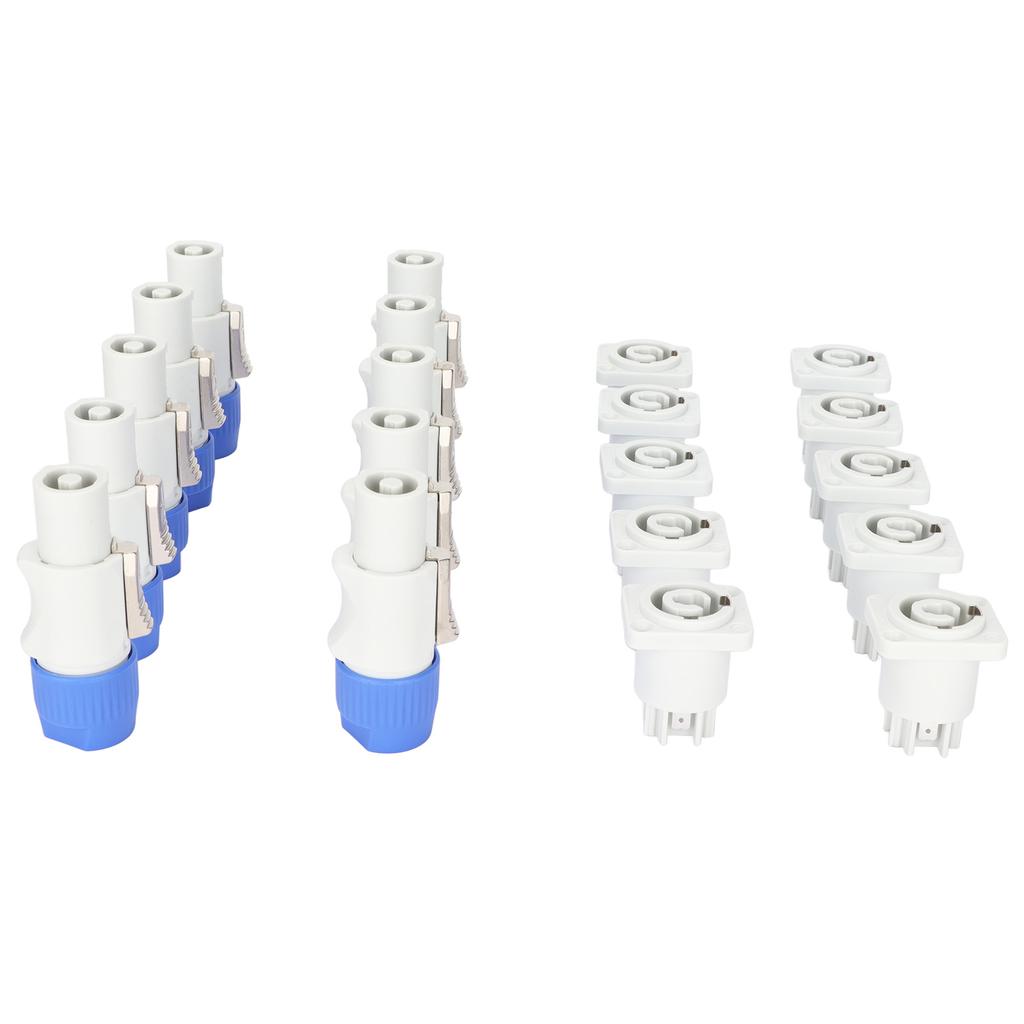 3 Pin Male and Female Head Connectors 250V 20A Plug and Play Speaker Power Connector for Beam Light Stage Light Power